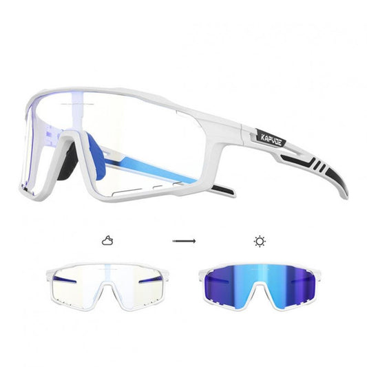 Kapvoe X76 Coloured Photochromic Sunglasses-Blue/White - D Byk Store