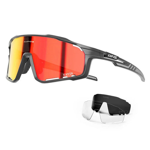 Kapvoe X76 Sports Sunglasses - Red/Black