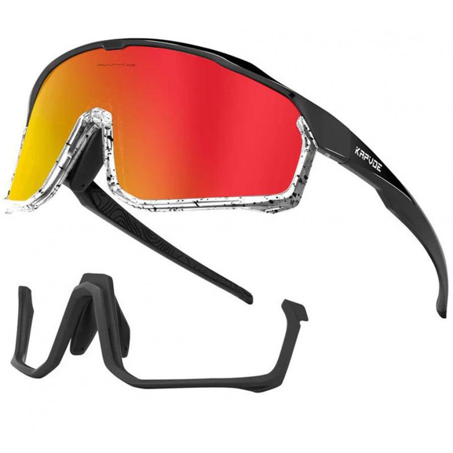 Kapvoe X93 Interchangeable Lower Frame Sunglasses-Red/Black - D Byk Store