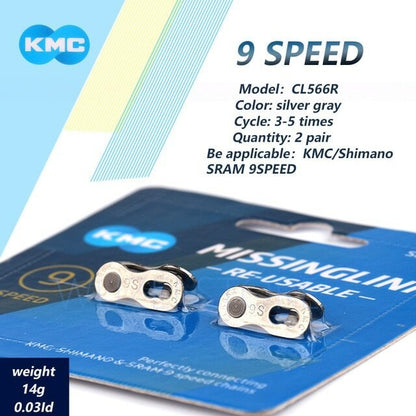 KMC Chain Missing Link Re - Usable 9 Speed - D Byk Store