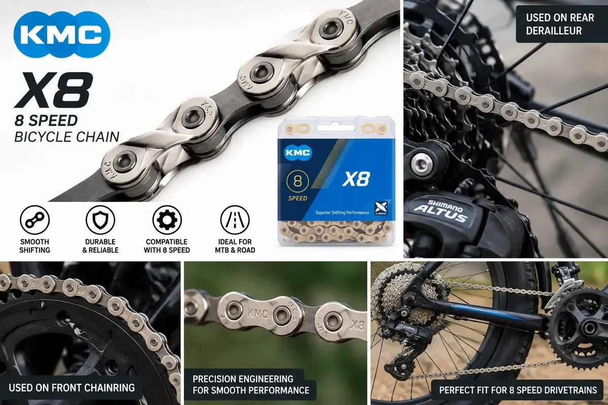 KMC Chain X8 - Silver Grey - D Byk Store