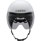 Lazer Victor KinetiCore Time Trial Helmet - Matte White Silver - D Byk Store