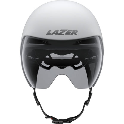 Lazer Victor KinetiCore Time Trial Helmet - Matte White Silver - D Byk Store