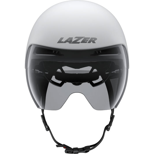 Lazer Victor KinetiCore Time Trial Helmet - Matte White Silver - D Byk Store