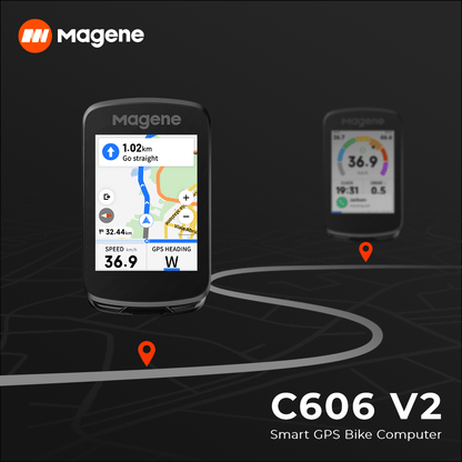 Magene C606 V2 GPS Cyclocomputer (Black) - D Byk Store