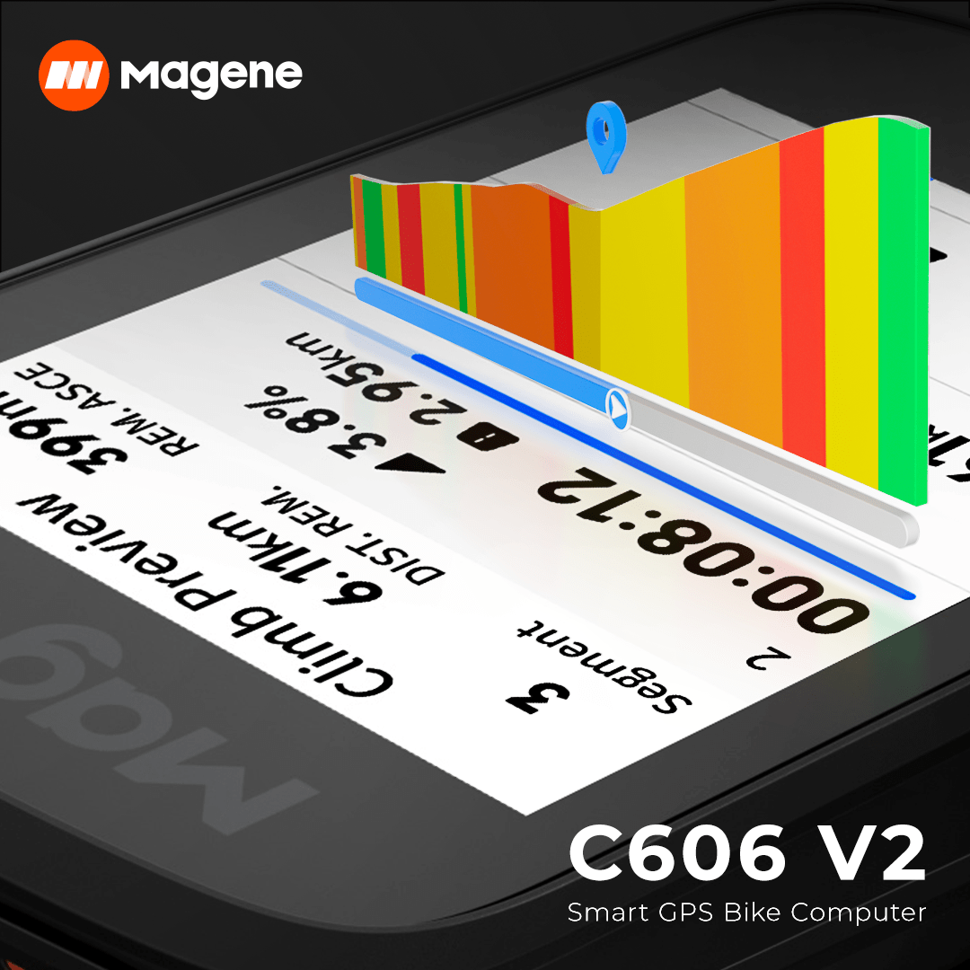 Magene C606 V2 GPS Cyclocomputer (Black) - D Byk Store