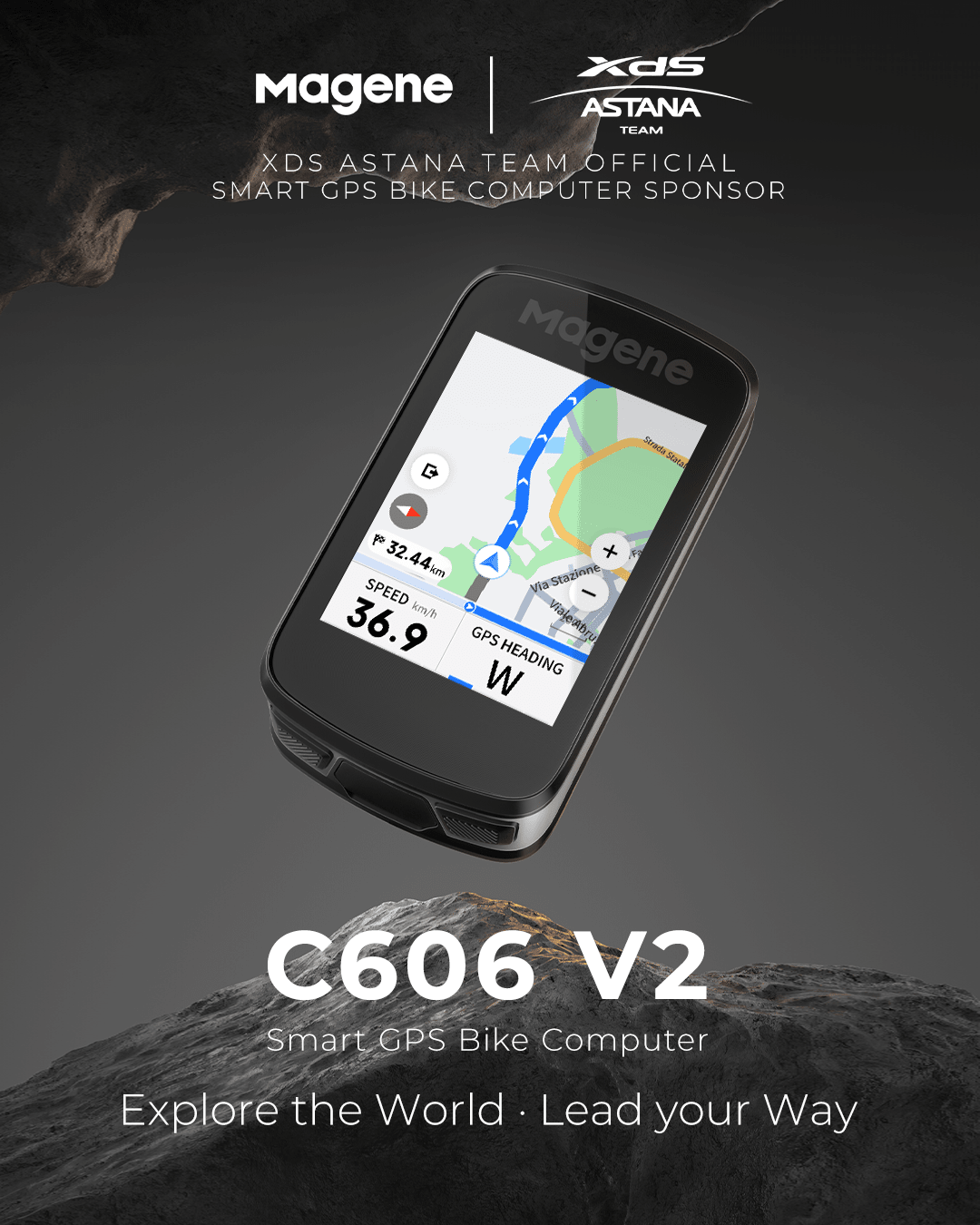 Magene C606 V2 GPS Cyclocomputer (Black) - D Byk Store