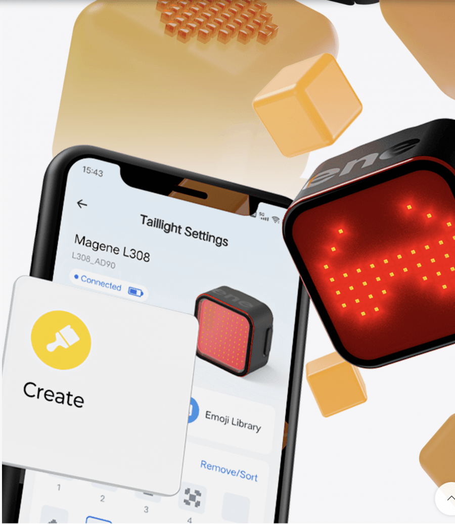 Magene L308 Expression Tail Light - Saddle Mount - D Byk Store