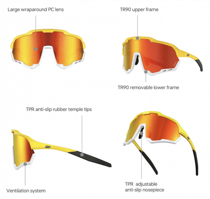 Magicshine Morpher ZEISS Sunglasses - Yellow/White - D Byk Store