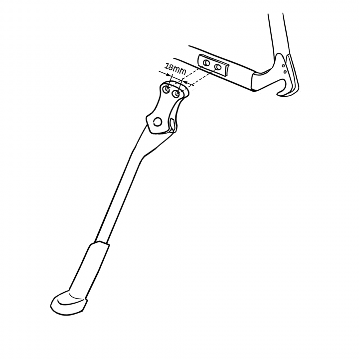 Massload Kickstand CL - KA108 - Fits all Trek and Giant MTB/hybrids - D Byk Store