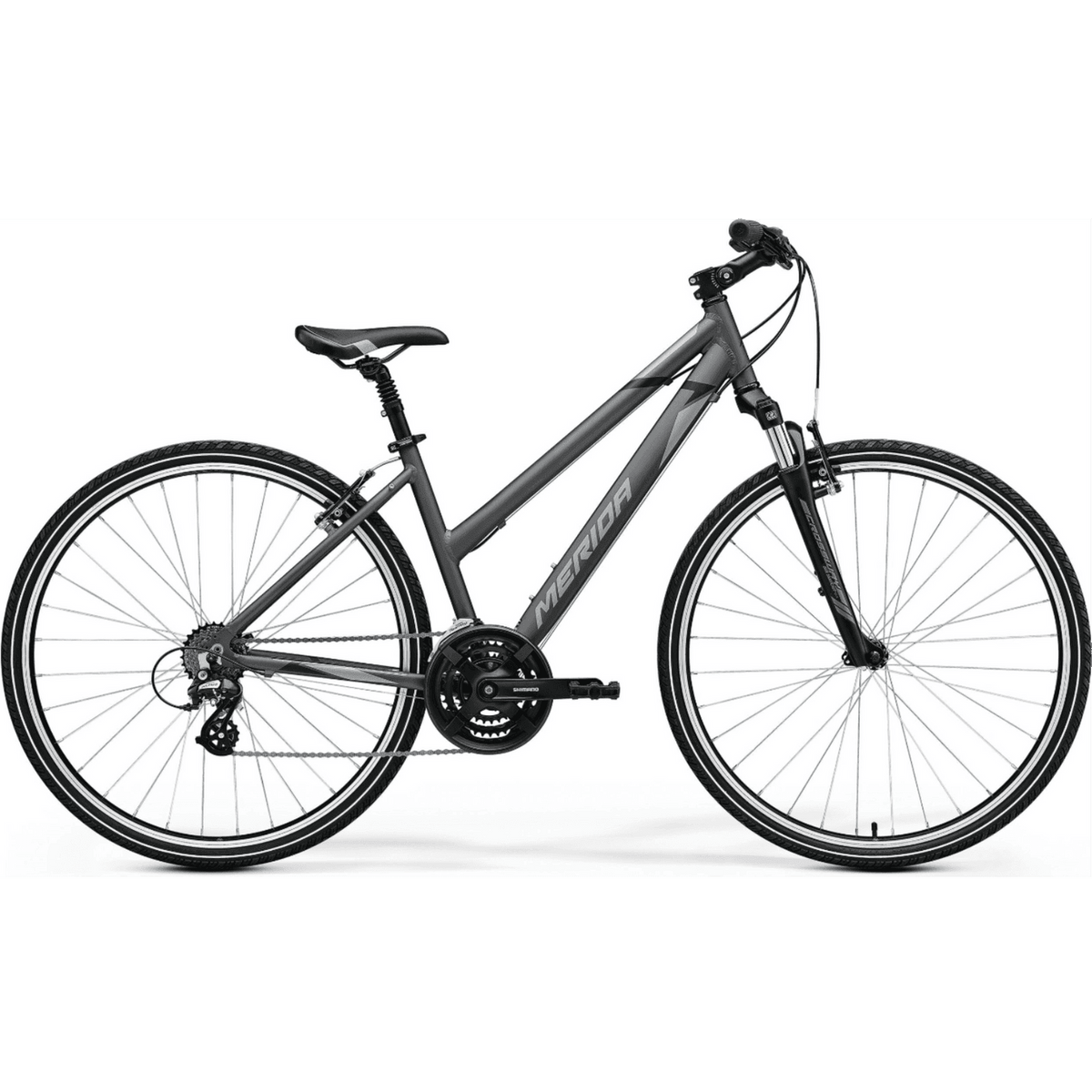 Merida Big Crossway 10-V Lady 2022 - Silk Dark Silver (Grey/Black) - D Byk Store