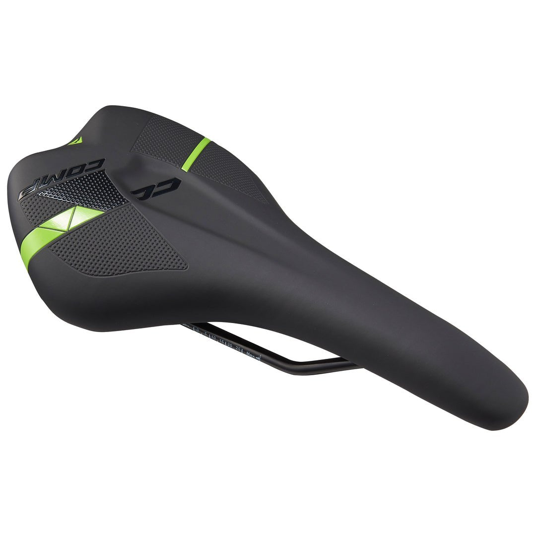 Merida Comp CC Sport Saddle (Black Matt/Glossy Green) - D Byk Store