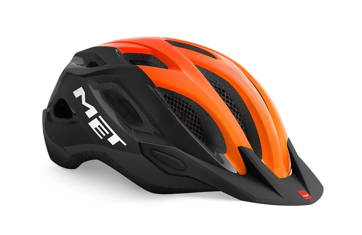 Met Crossover Cycling Helmet Black Orange | Glossy - D Byk Store