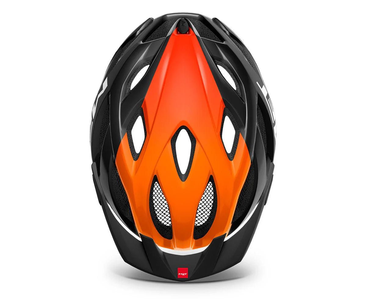 Met Crossover Cycling Helmet Black Orange | Glossy - D Byk Store