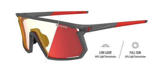 Tifosi Moab Sunglasses - Satin Vapor / Clarion Red Fototec - D Byk Store