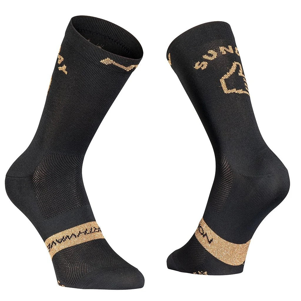 Northwave Sunday Monday Socks - Black/Gold - D Byk Store