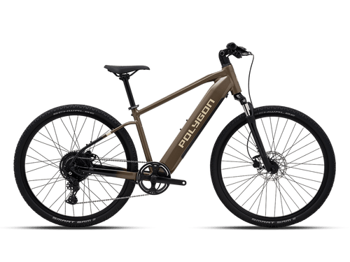 Polygon Kalosi Miles High Step - Electric Hybrid Bike - Brown