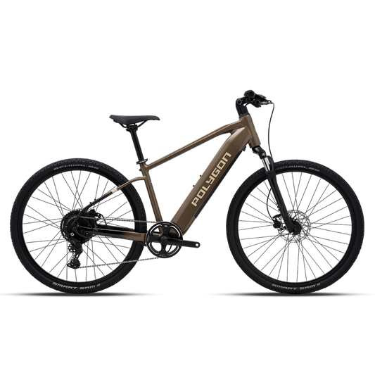 Polygon Kalosi Miles High Step - Electric Hybrid Bike - Brown - D Byk Store