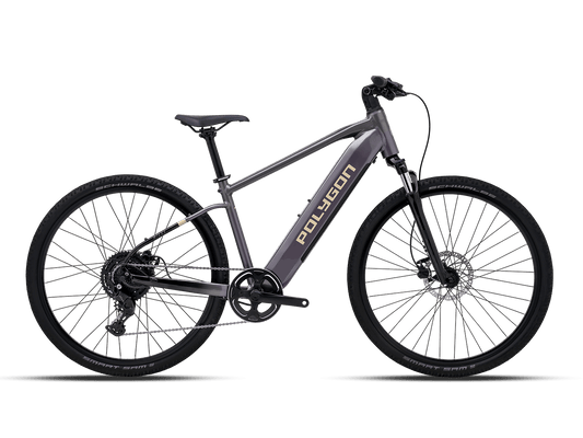 Polygon Kalosi Miles High Step - Electric Hybrid Bike - Charcoal - D Byk Store
