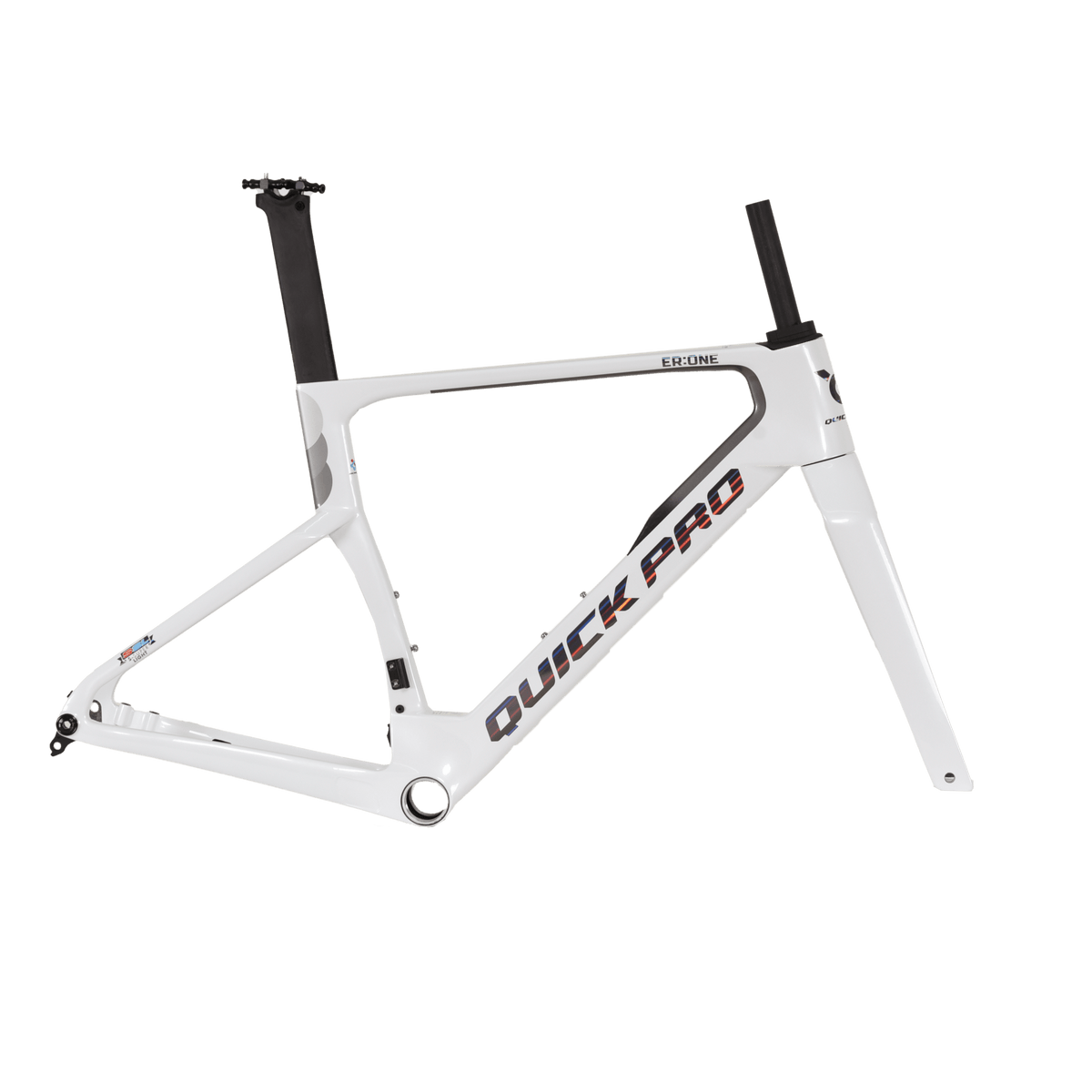 Quick Pro ER:ONE Aero Road Frameset with Handlebar (Starlight White) - D Byk Store