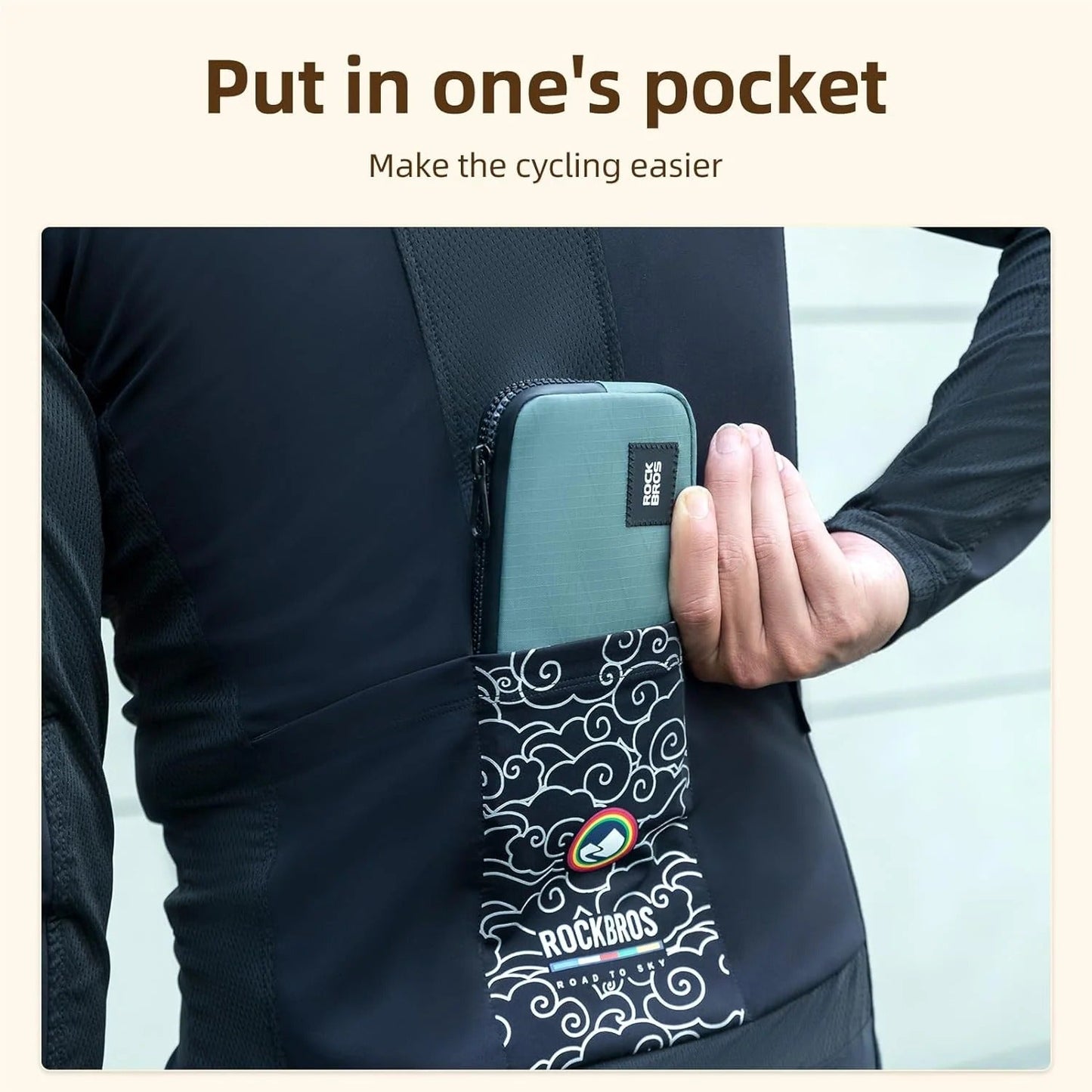 ROCKBROS Cycling Mobile Pouch (Orange) - D Byk Store
