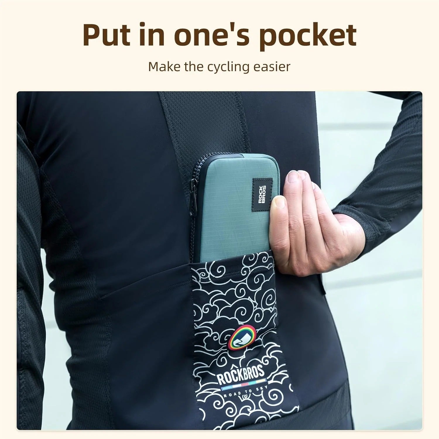 ROCKBROS Cycling Mobile Pouch (Orange) - D Byk Store