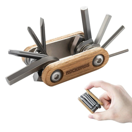 ROCKBROS Mini Lightweight Foldable Tools 8 in 1 Multitools Repair Set - D Byk Store