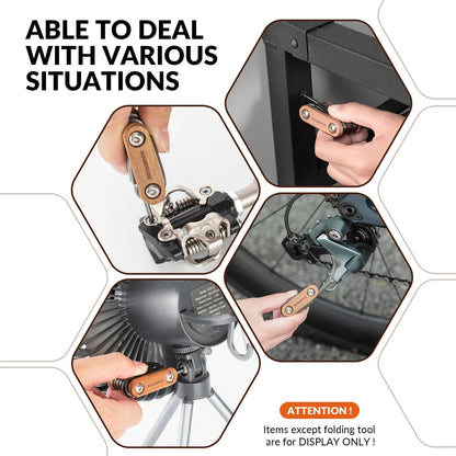 ROCKBROS Mini Lightweight Foldable Tools 8 in 1 Multitools Repair Set - D Byk Store