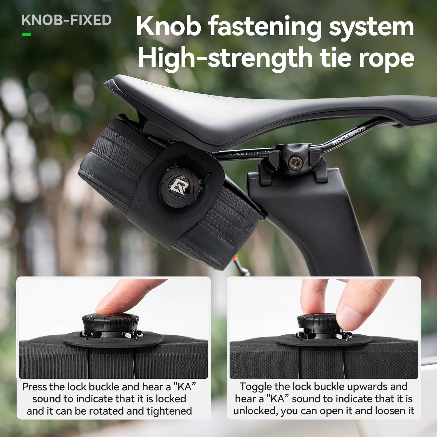 ROCKBROS Waterproof Saddle Bag with Bottle Holder - D Byk Store