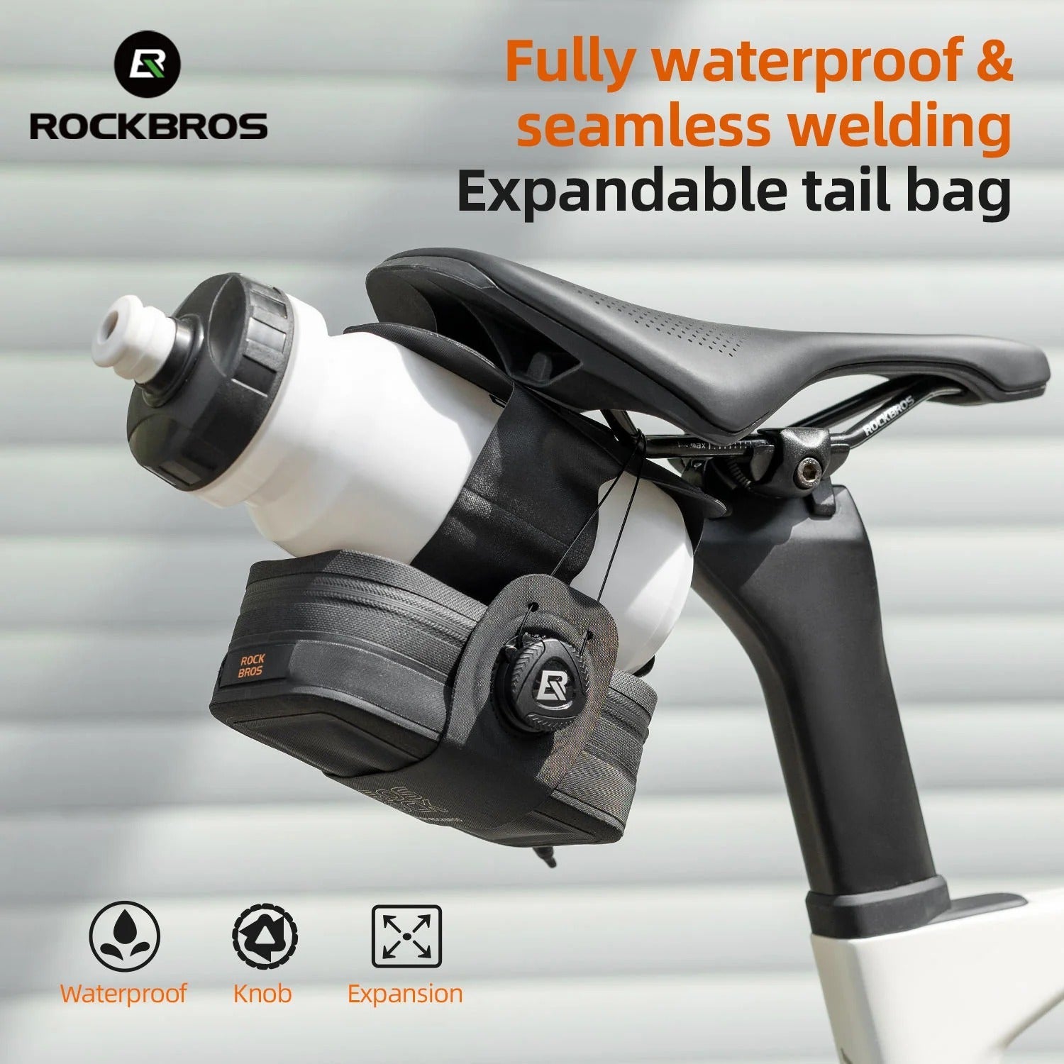 ROCKBROS Waterproof Saddle Bag with Bottle Holder - D Byk Store