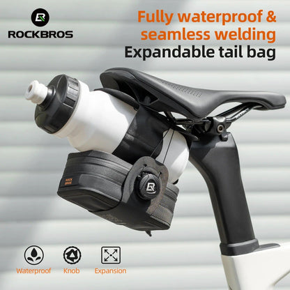 ROCKBROS Waterproof Saddle Bag with Bottle Holder - D Byk Store