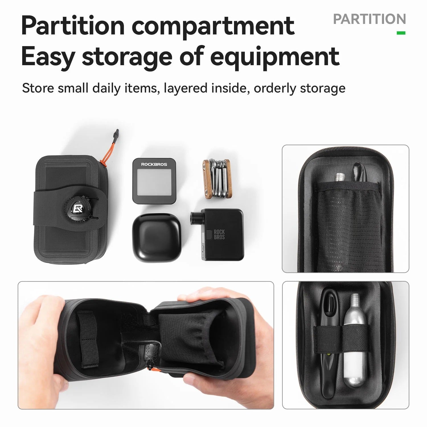 ROCKBROS Waterproof Saddle Bag with Bottle Holder - D Byk Store