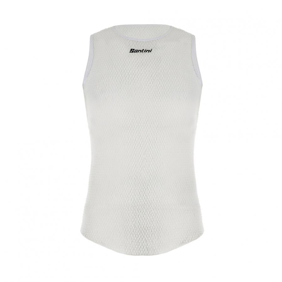 Santini Alpha Winter Baselayer (Sleeveless)-White - D Byk Store