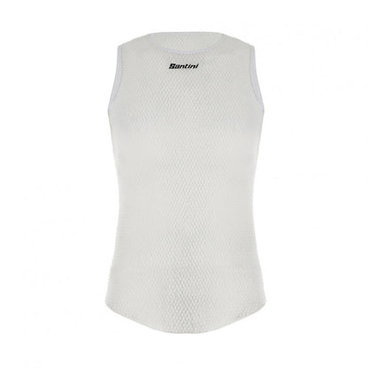 Santini Alpha Winter Baselayer (Sleeveless)-White - D Byk Store