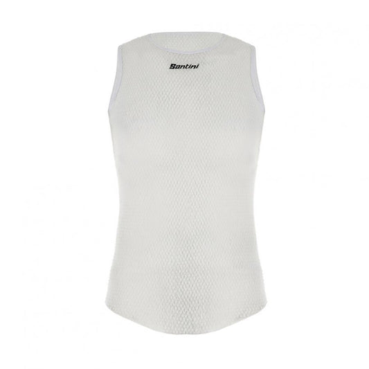 Santini Alpha Winter Baselayer (Sleeveless)-White - D Byk Store