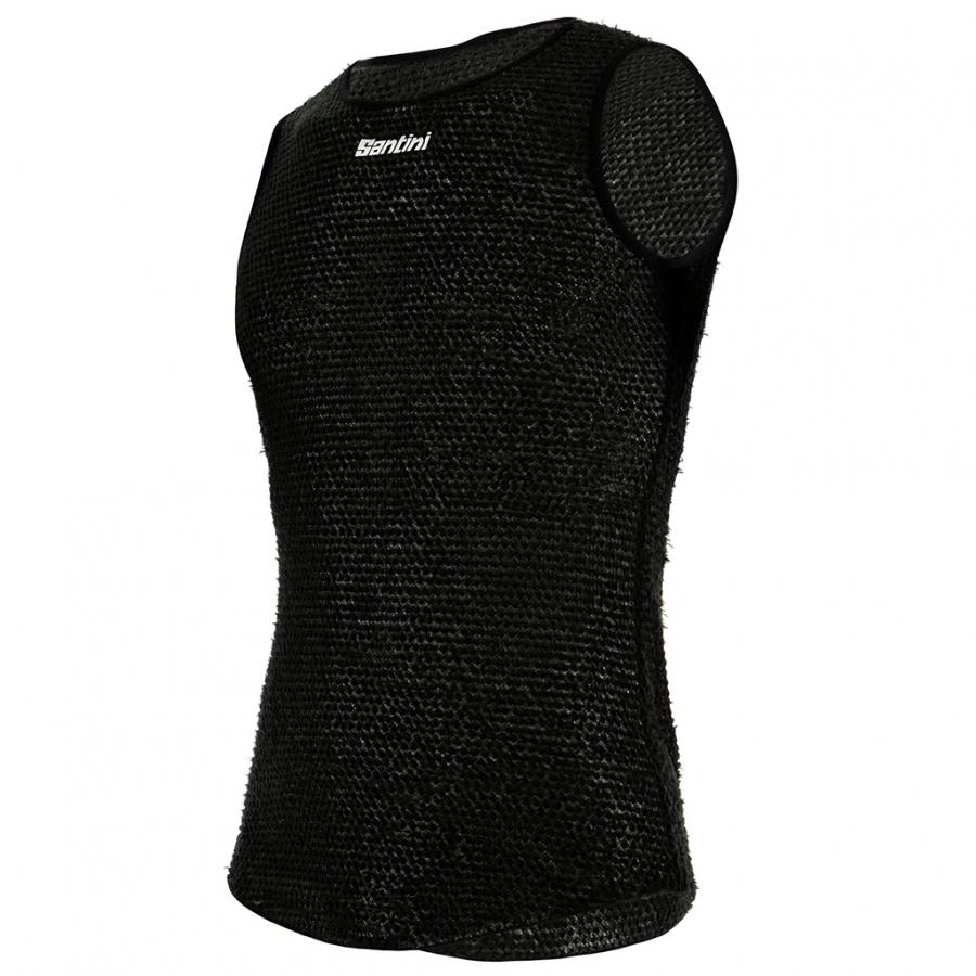 Santini Alpha Winter Unisex Baselayer (Sleeveless)-Black - D Byk Store