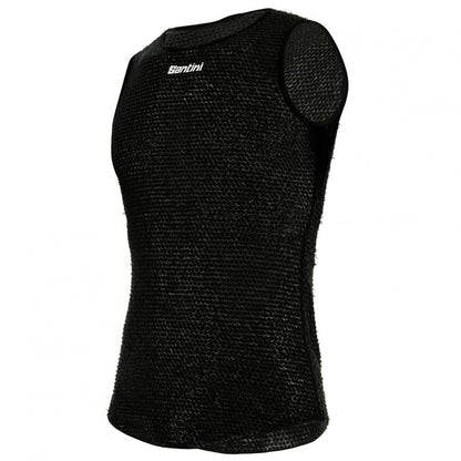 Santini Alpha Winter Unisex Baselayer (Sleeveless)-Black - D Byk Store