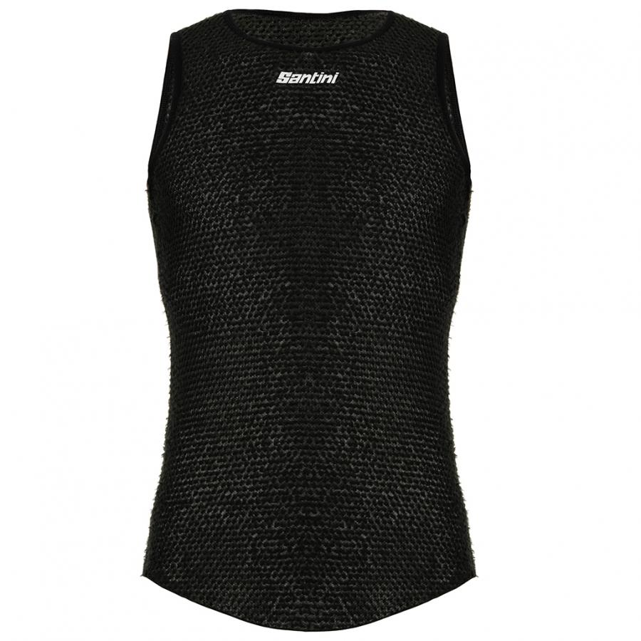 Santini Alpha Winter Unisex Baselayer (Sleeveless)-Black - D Byk Store