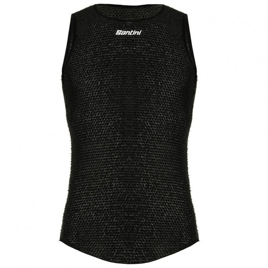 Santini Alpha Winter Unisex Baselayer (Sleeveless)-Black - D Byk Store