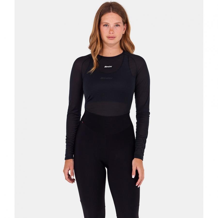 Santini Dry Winter Unisex Baselayer (Full Sleeves)-Black - D Byk Store