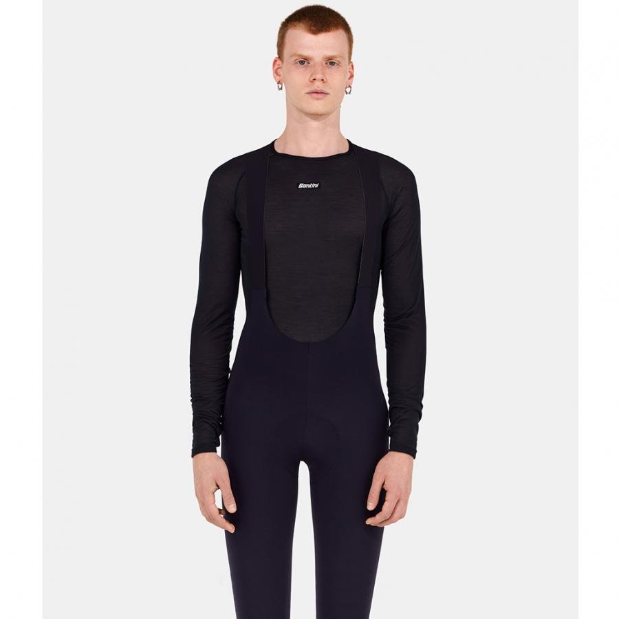 Santini Dry Winter Unisex Baselayer (Full Sleeves)-Black - D Byk Store