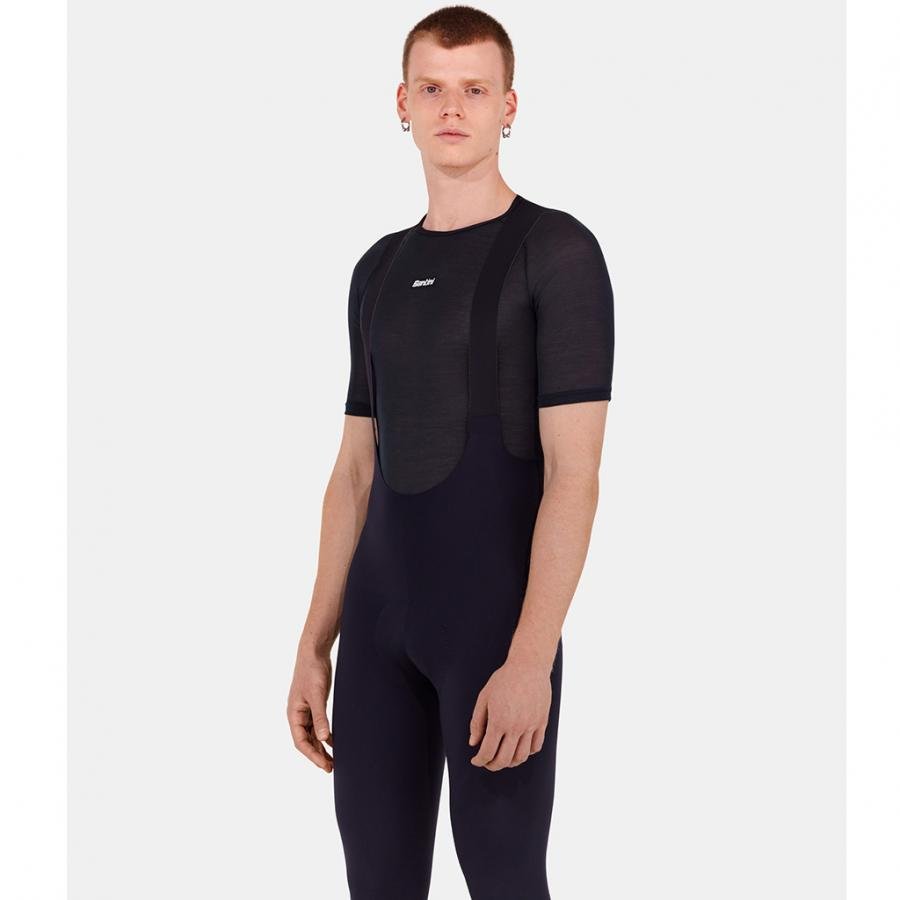 Santini Dry Winter Unisex Baselayer (Short Sleeves)-Black - D Byk Store