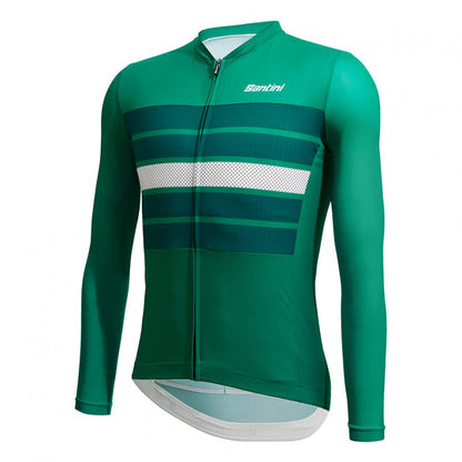 Santini Eco Sleek Bengal Long Sleeve Jersey-Green - D Byk Store