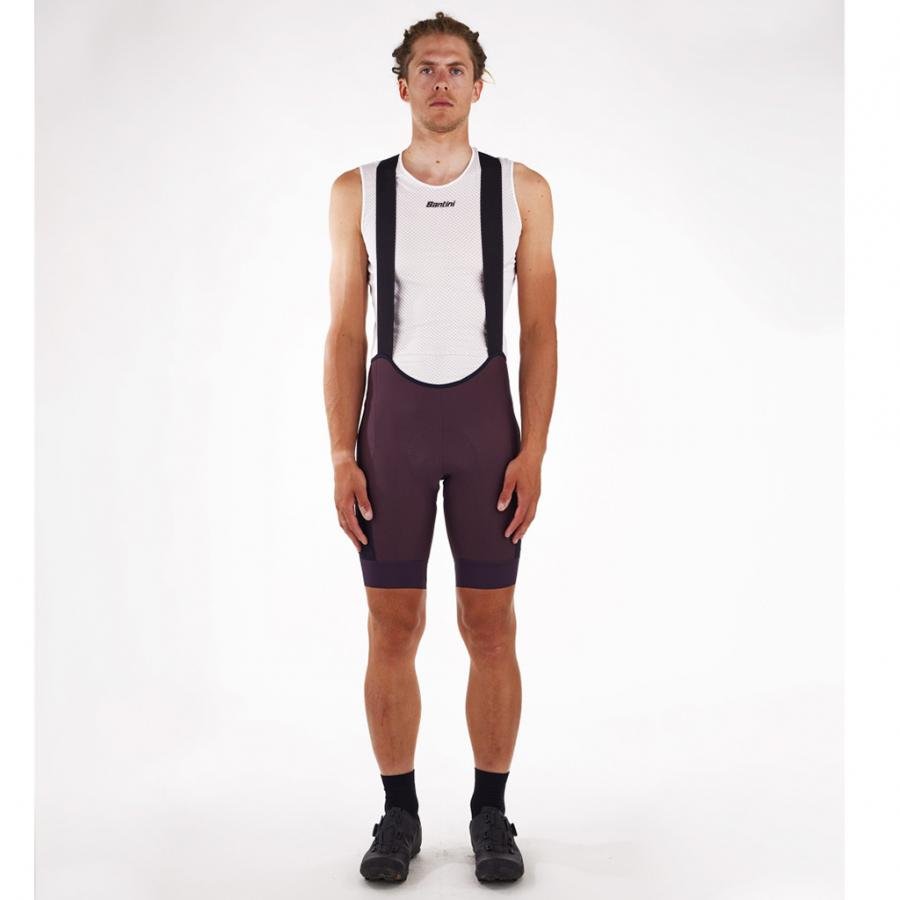 Santini Gravel Bibshorts-Burgundy - D Byk Store