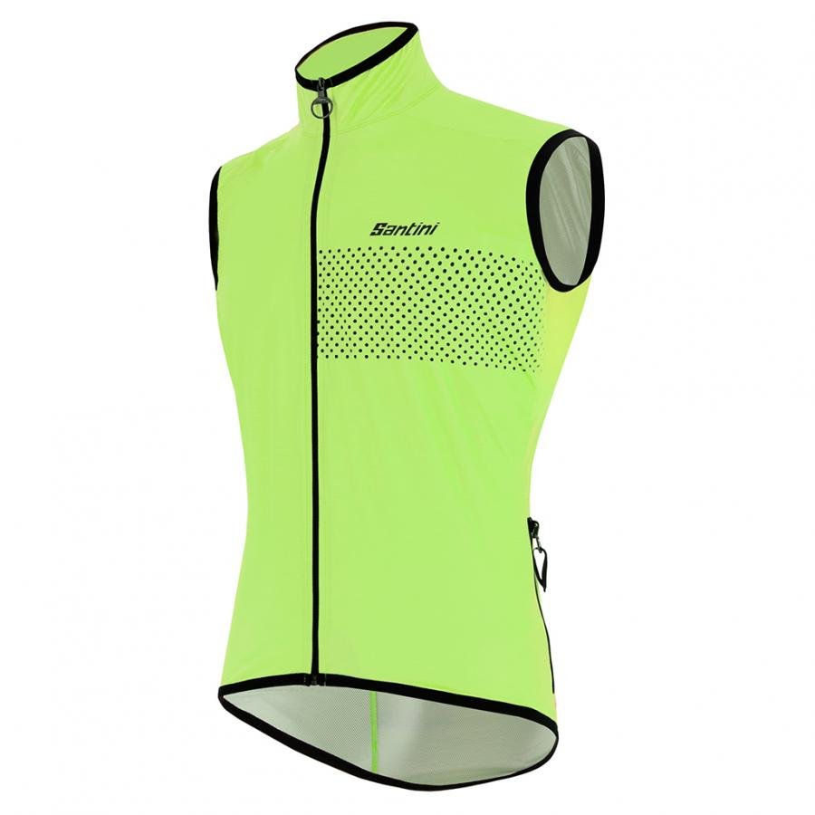 Santini Guard Nimbus Rain & Wind Vest-Fluo Green - D Byk Store