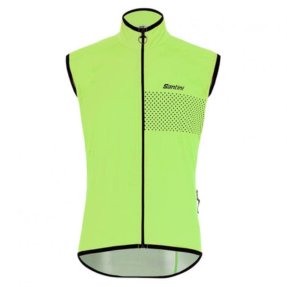 Santini Guard Nimbus Rain & Wind Vest-Fluo Green - D Byk Store