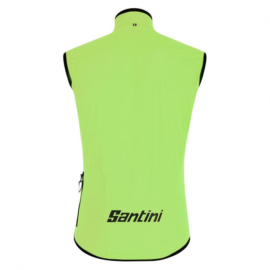 Santini Guard Nimbus Rain & Wind Vest-Fluo Green - D Byk Store