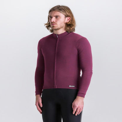 Santini Impetus Long Sleeve Jersey-Burgundy - D Byk Store
