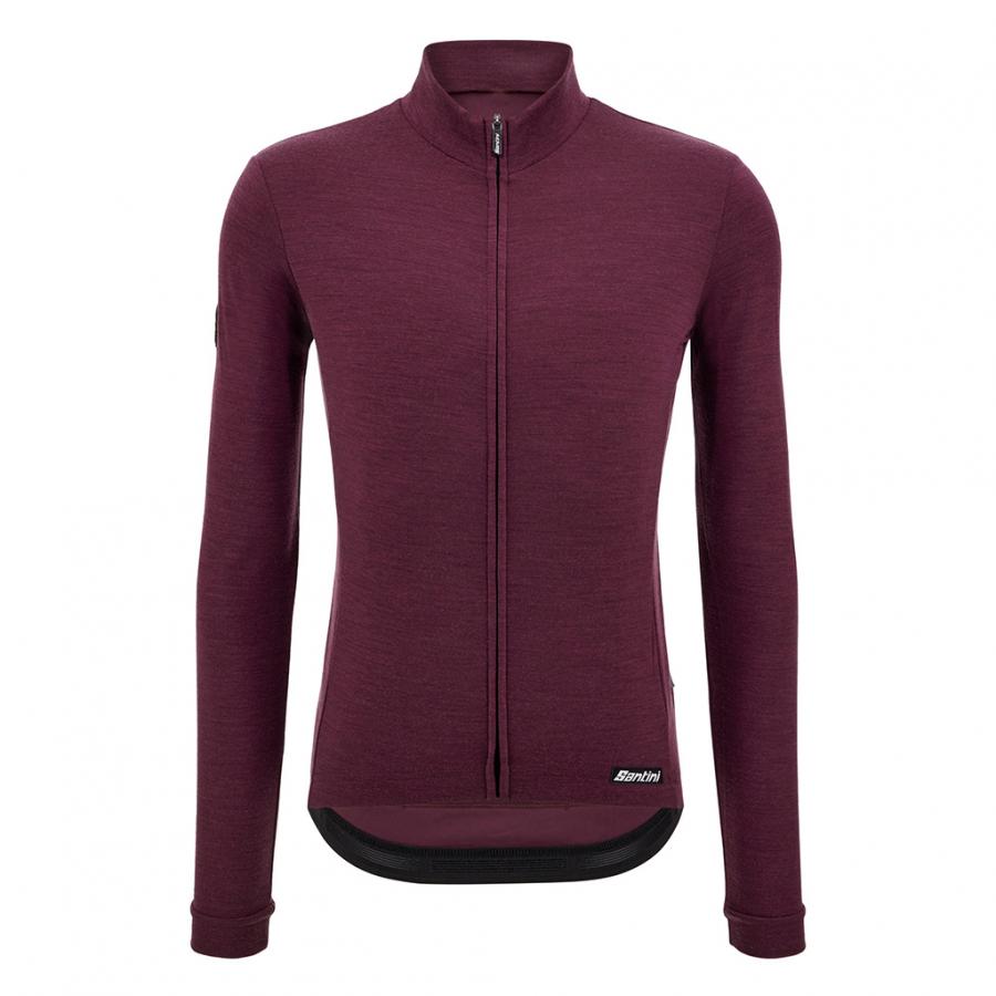 Santini Impetus Long Sleeve Jersey-Burgundy - D Byk Store