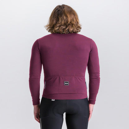 Santini Impetus Long Sleeve Jersey-Burgundy - D Byk Store
